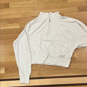 lululemon athletica White Half-Zip Sweatshirt rulu style